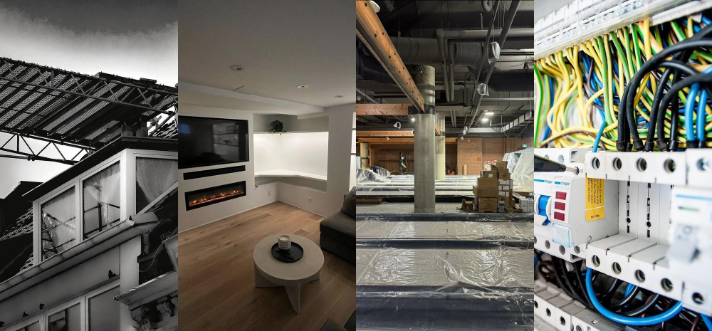 Promore project gallery — roofing, interior, MEP, electrical phases